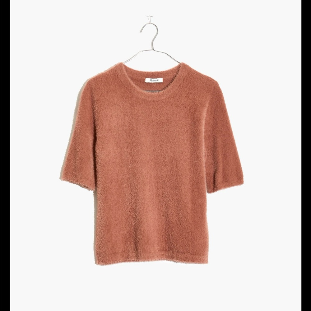 Madewell Blush Fuzzy Short sleeve top